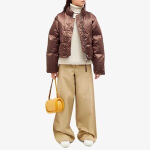 Shoreditch Ski Club Women's Roux Puffer Jacket in Bitter Chocolate Brown